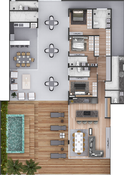 apartamento GARDEN